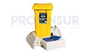 Kit Antiderrame en Contenedor Rodante Azul (Químicos)